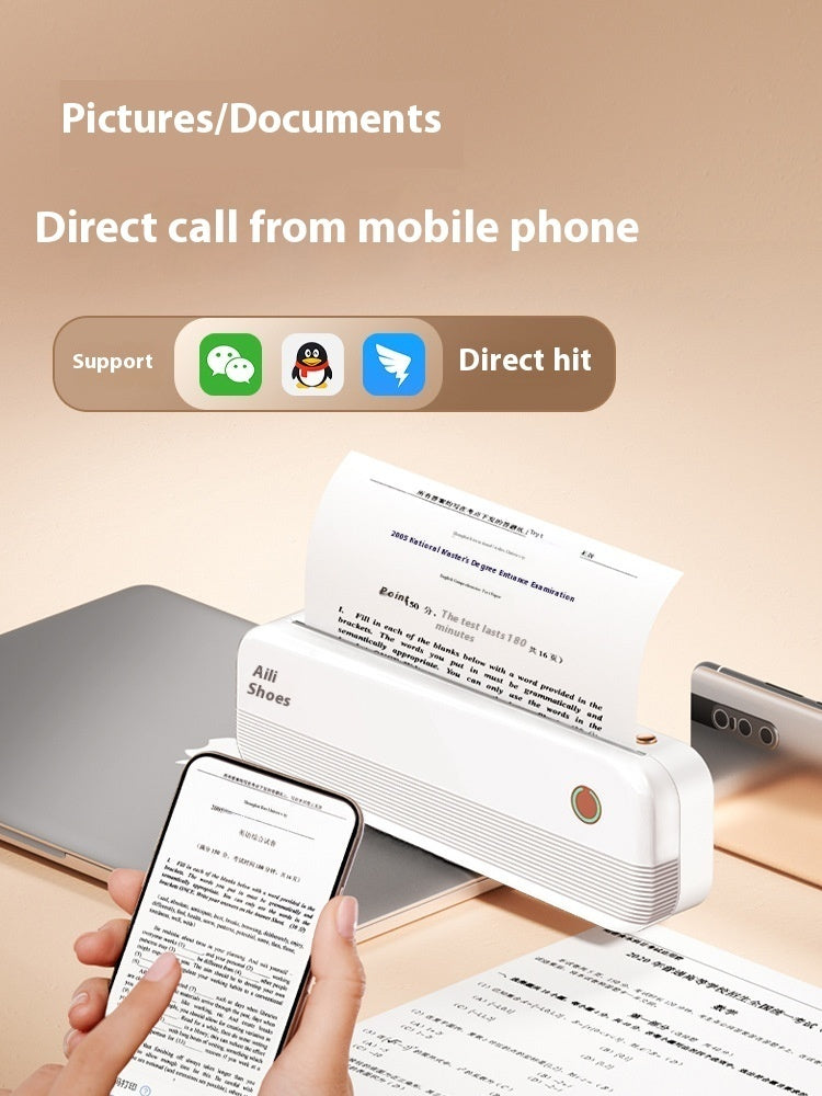 Ailixiong P40 Small Mini Ink-free Office Portable A4 Thermal Printer