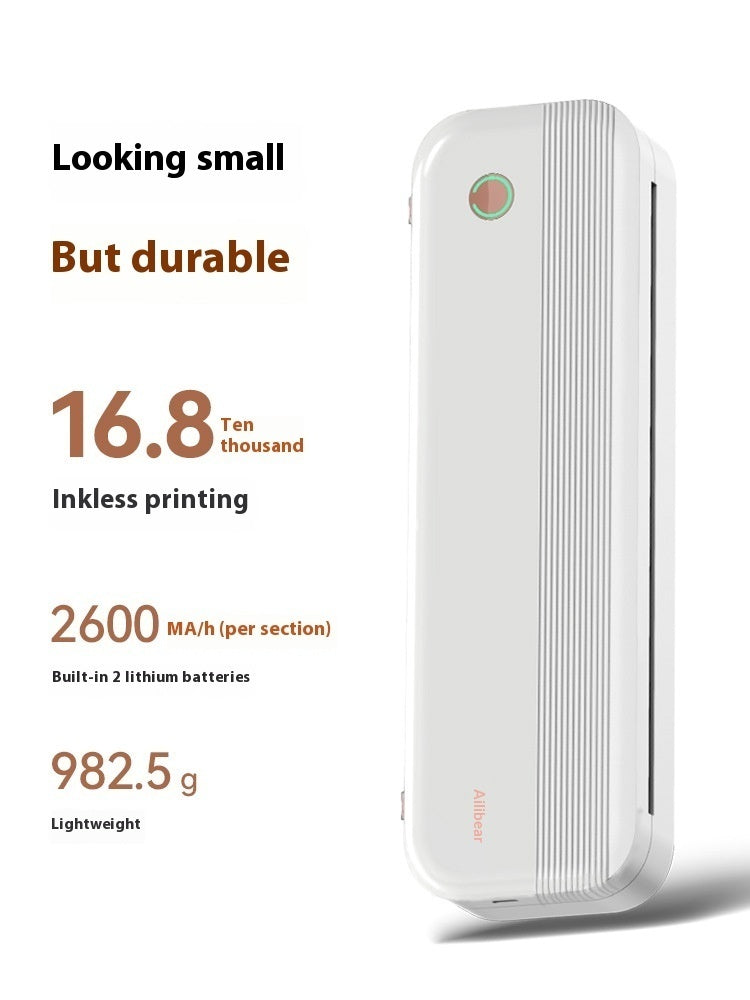 Ailixiong P40 Small Mini Ink-free Office Portable A4 Thermal Printer