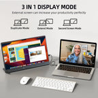 EVICIV Portable Monitor 15.6" FHD 1080P IPS Computer Gaming Display USB-C HDMI Screen Extender for Laptop Desktop MacBook Phones