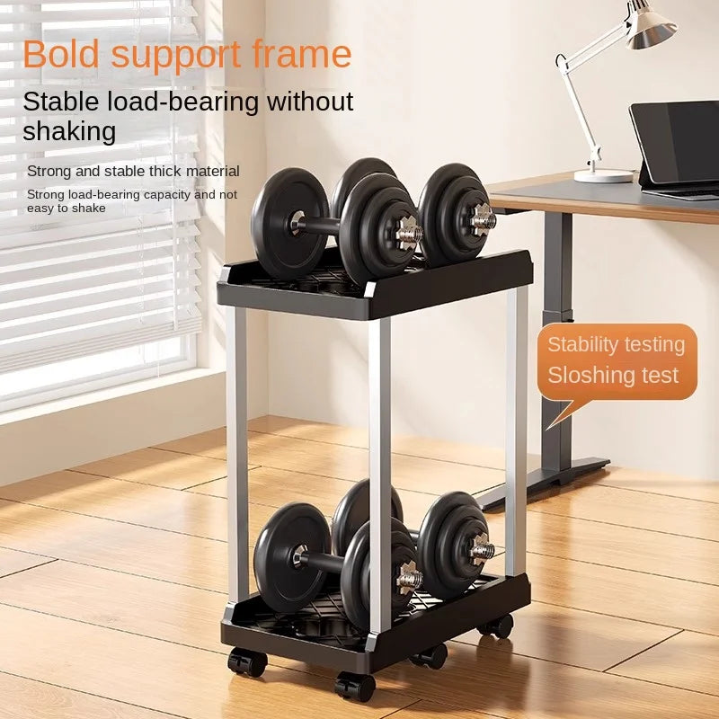 Double Layer Computer Tower Stand Mobile Base with Universal Wheels Simple Storage Heightening Case Support Bracket PC CPU Stand